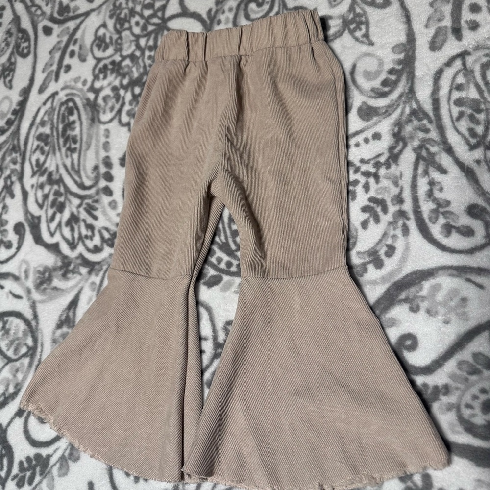 Chic Beige Kids Flared Pants